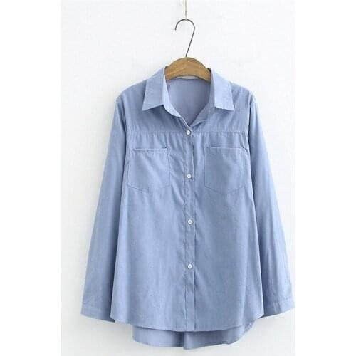 Plus Size Womens OL Blouse Long Sleeved Spring Summer Workwear Blusas Solid Oversized Tops