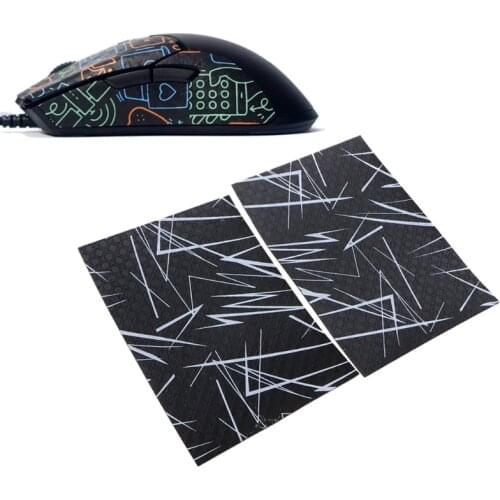 Gaming Mice Skins Grip Skates Tape Set Games Mouse Grip Tape DIY Mouse Side Stickers Sweat Resistant Anti-slip Pads