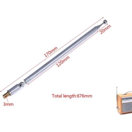 Replacement Telescopic Antenna 765mm 7 Sections TV Antenna Telescopic Antenna Aerial for Radio TV New Arrive