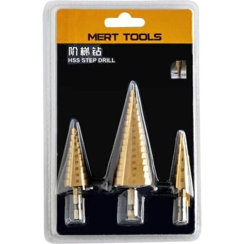 Bitsli Stepped Drill Bit 3'lü Set 461496494