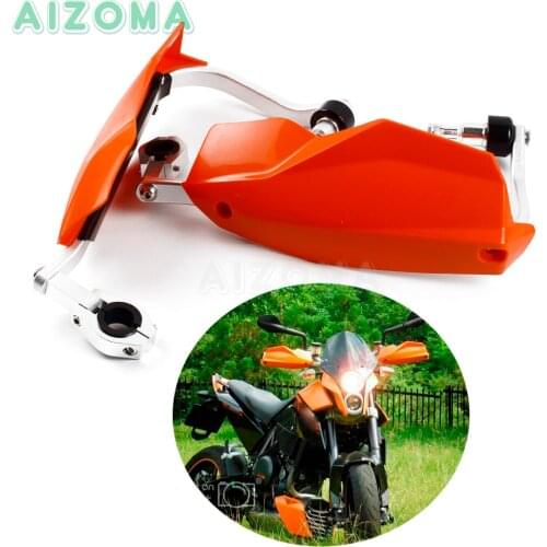 Orange Handguards 22/28mm Universal Hand Shields Dual Sports Motocross For MR EXC SMC SXF XC SX 125 250 400 530 Racing Bike