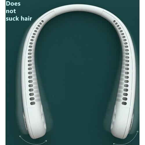 USB Micro Portable Bladeless Air Cooler Adjustable Hanging Neck Cooling Fans