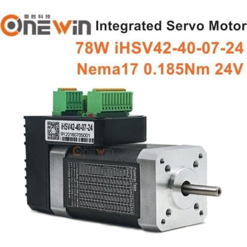 78W NEMA23 Integrated Servo Motor 4000rpm 24v 0.185N.m iHSV42-40-07-24