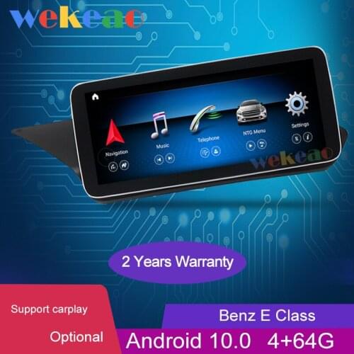 Wekeao 10.25" Touch Screen Android 10.0 Car Dvd Player For Mercedes Benz E Class W212 S212 Auto Radio With GPS Stereo 2009-2016