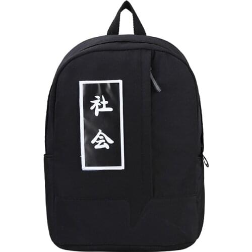 Japanese Fashion Ladies Backpack Pure Color All-match Student Schoolbag Nylon Large-capacity Travel Backpacks