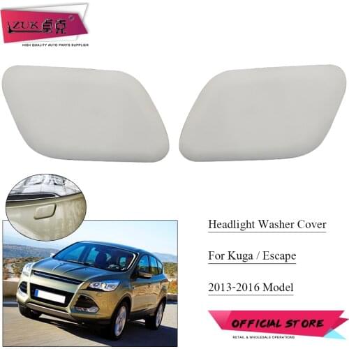 ZUK Front Bumper Headlight Headlamp Washer Nozzle Cover For Ford KUGA Escape 2013 2014 2015 2016 Head light Water Spray Jet Cap