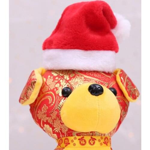 1pc Christmas Pet Cat Dog Santa Claus Hat Christmas Xmas New Year Plush Cap Party Home Decorations Dog Caps Pet Supplies