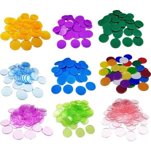 100pc/ 19mm Creative Gift Accessories Plastic Poker Chips Casino Bingo Markers Fun Family Club Game Toy