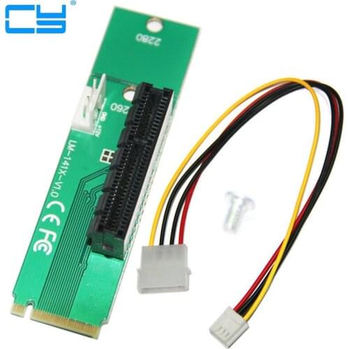 200pcs 2017 Male To Female NGFF M2 M.2 to PCI-E 4x 1x Slot Riser Card Adapter PCIE Multiplier