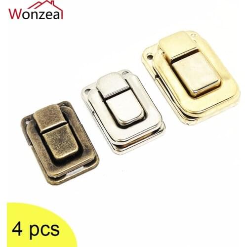 4PCS Jewelry Chest Gift Wine Wooden Box Case Toggle Latch Suitcase Hasp Leather Bag Handbag Lock With Screws Hardware