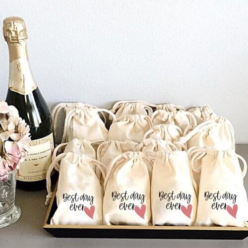5pcs Best Day Ever hangover kit candy gift bags Rustic country Wedding Engagement bachelorette hen party Bridal Shower supplies