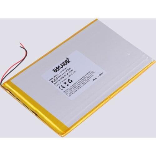 Large capacity 3.7 V tablet battery 8000mAh each brand tablet universal rechargeable lithium batteries 35100160 3699160 30100160
