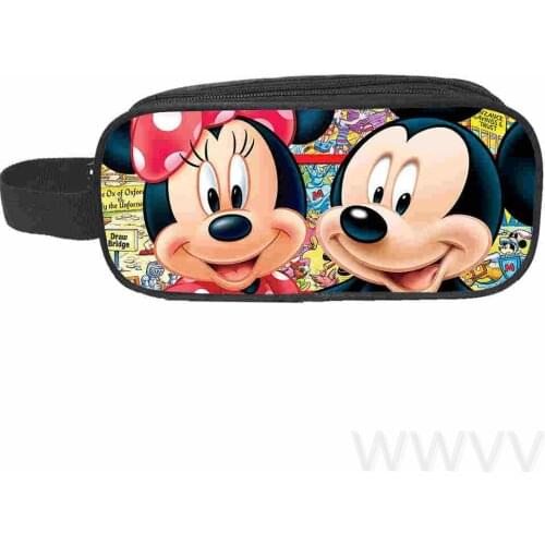 Disney Mickey Pencil Case High Capacity Pen Bags Cartoon Pencil Bags For Girls Boys Gift School Supplies Stationery