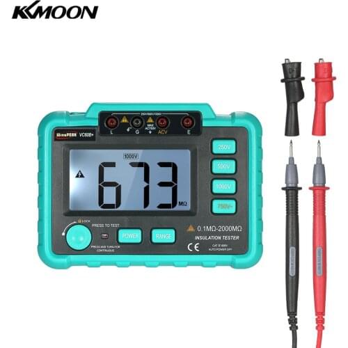 WinsPEAK VC60B+ LCD Digital Insulation Resistance Tester Megohm Meter Megohmmeter DC250V/500V/1000V AC750V