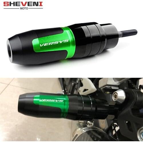 For KAWASAKI Versys650 Versys1000 Versys 650 1000 Motorcycle CNC Frame Crash Pads Exhaust Sliders Crash Protector With logo