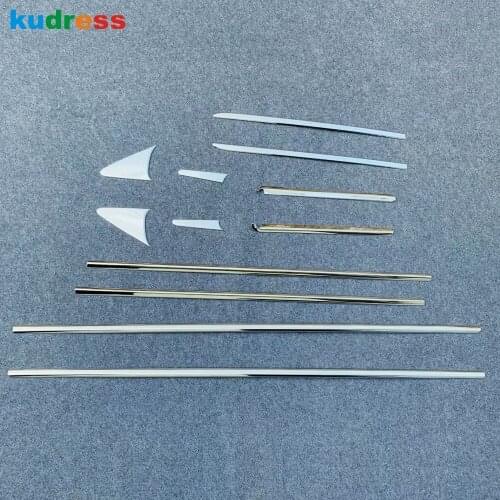 For Mitsubishi Delica 2020 2021 Stainless Steel Car Bottom Window Frame Trim Sill Cover Moulding Car Styling Accessories 12pcs