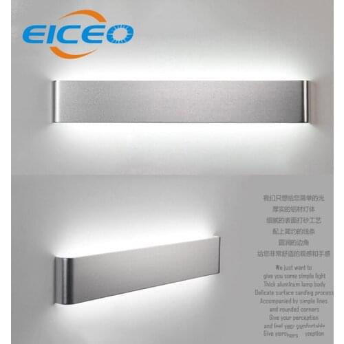 EICEO) Modern 36cm 46cm Minimalist Living Room Bedroom Hallway Aluminum LED Wall Lamp Mirror Front Lamps Creative AC185-265V