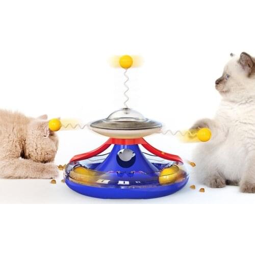 Toys Goods for Pet Funny Cat Stick Interesting Things Interesting Things Spinning Orbital Ball Happy Turntable Leaked Tableware