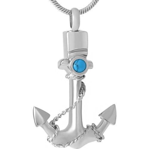 IJD8201 Marine souvenirs Wholesale Stainless Steel Hook Shape Memorial Urn Jewelry&Pendant Keepsake Cremation Ashes Necklace Men