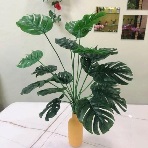 Artificial Plants Green Turtle Palm Leaves Home Decor Garden Living Room Bedroom Balcony Decoration Tropical Plastic Fake Plant