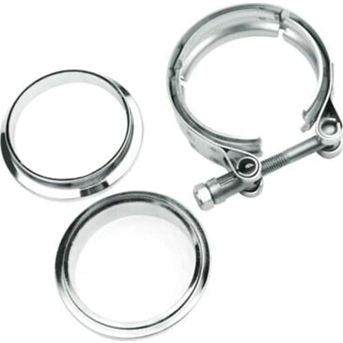 2.5 Inch 63mm Male/Female V-Band Clamp Flange Kit Turbo Downpipe Wastegate V-Band Turbo Exhaust Pipes Car Accessories