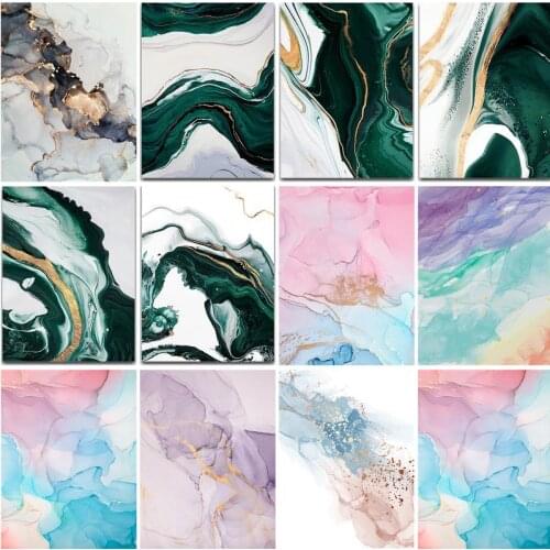 RUOPOTY Diy Painting By Numbers Abstract Canvas Colouring Landscape Handpainted Gift Wall Decor 60×75cm Frame home decor