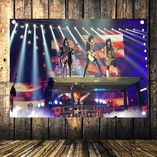 Wall Art Home Decoration Heavy Metal Music Wall Chart Tapestry Rock Band Poster Canvas Painting Banner & Flag Stickers Mural B3