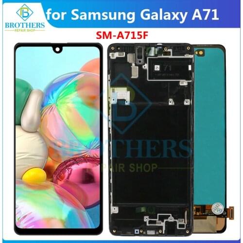 OLED TFT LCD Screen For Samsung Galaxy A71 SM-A715F LCD Display for SM-A715F/DS SM-715F/DSN SM-A715F/DSM Touch Screen Digitizer