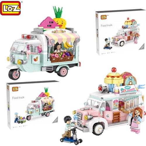 Mould King LOZ City Mini Building Blocks Donuts Fruits Car Juguetes Creator DIY Girls Gifts Sales Car Model Bricks Kids toy