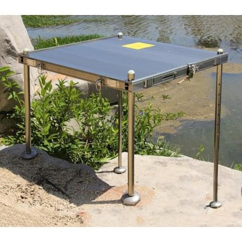 Factory direct new big thick reinforced aluminum folding fishing chair Fishing table Fishing pier loading 1000kg