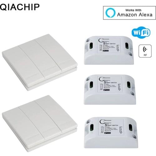 QIACHIP Wifi Remote Control Switch Tuya Smart Life App Relay Module Automation Universal Lights Switches Works With Alexa