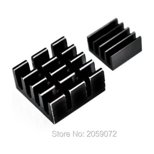 Raspberry Pi heatsinks kit Black aluminum One small and one big