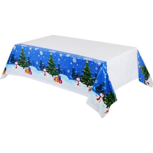 Christmas Tablecloth Rectangular Disposable Waterproof Table Cover Wedding Tablecloths For Home Table Decor Prop Christmas Decor