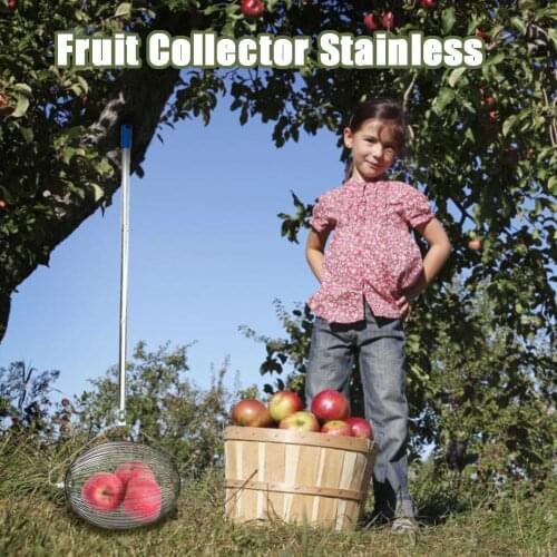 120cm Fruit Apple Collector Stainless Steel Tennis Harvester For Hard Courts Picker Catcher Orange Harvester Pick Up Tennis Ball