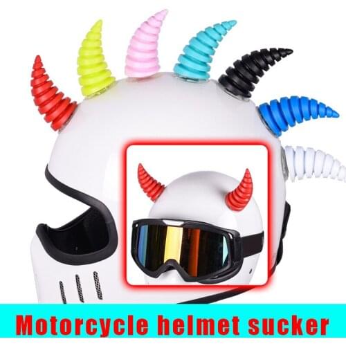 Motorcycle Helmet Devil Horns Personalized Motocross Helmet Decoration Universal Sucker Sticker Home