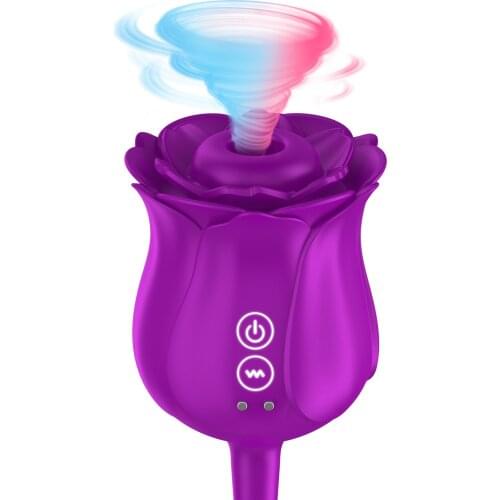 Silicone Rose Clitoral Suction Vibrator Female Masturbator Nipple Sucker Oral Licking Clitoris Stimulation Sex Toys for Women
