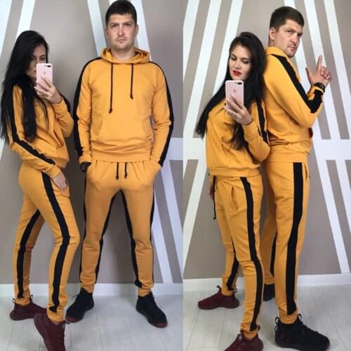 Couple sport suits Mens Tracksuit Gym Fitness sportswear men women spring autumn long-sleeved Clothes extra large size 3XL