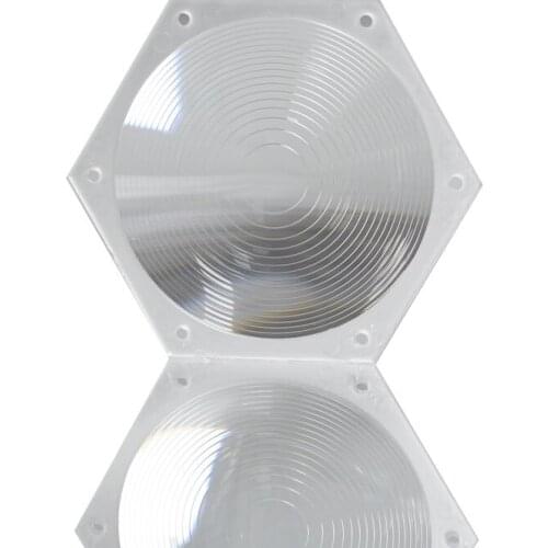 85mm Dia LED Light Condensing Fresnel Lens Aspheric Hexagon Transparent Condenser Mask Optical Lamp Fittings Focal Length 70mm