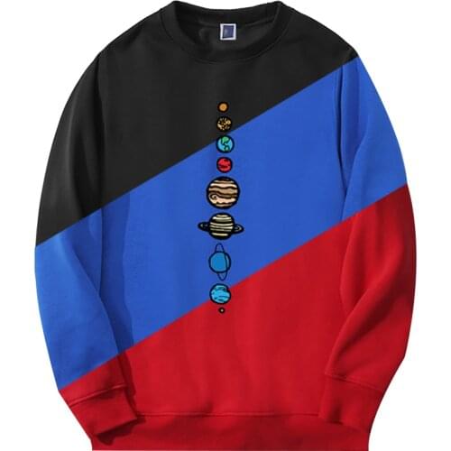 Hoodies Men 2021 Earth Star Print Autumn Quality Sweatshirts Creative Design Funny Fashion Fitness Hoodies