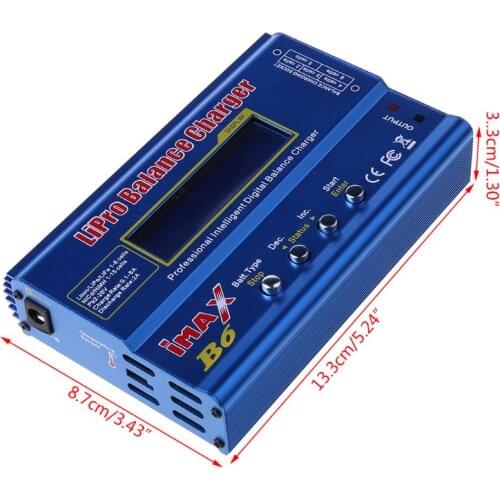 F3MA iMAX B6 80W Battery Charger Lipo NiMh Li-ion Ni-Cd Digital RC IMAX B6 Lipro Balance Charger Discharger + 15V 6A Adapter