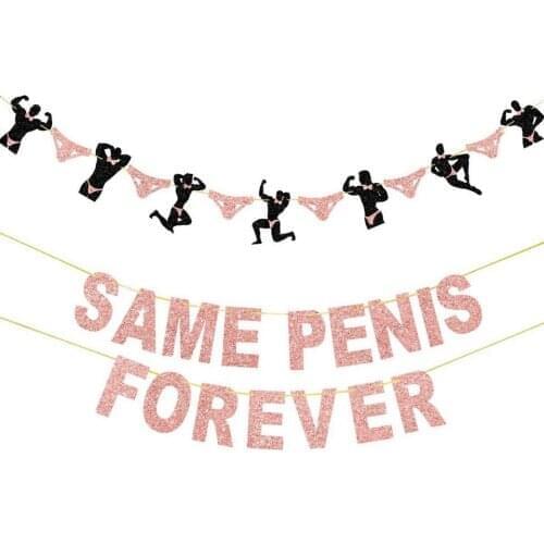 1set Rose Gold Bachelorette Party Banner Garland Hen Party Banners Sign Decorations Bridal Shower Supplies