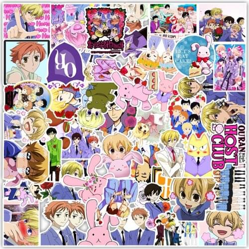 10/50Pcs Anime Ouran High School Host Club Sticker Japan Classic Anime Waterproof Decals Skateboard Sticker Laptop Suitcase