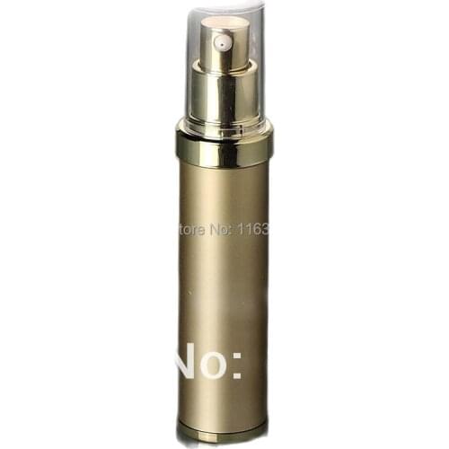 30ML GOLD airless plastic lotion bottle with airless pump can used for Cosmetic Packaging