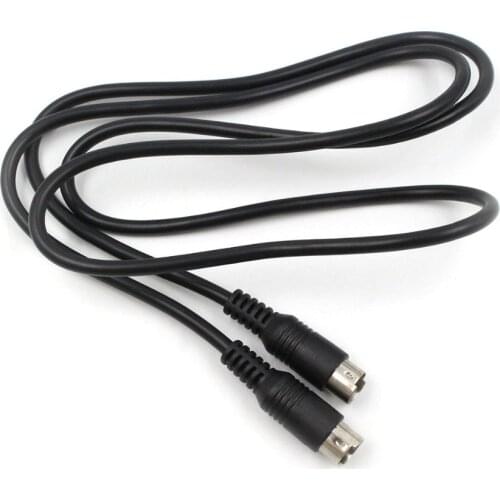 5pcs High Quality Hot Sale 1M (meter ) Nickel Plated Interface S-Video Svideo 4 Pin Male to Male Cord Cable For DVD HDTV Black