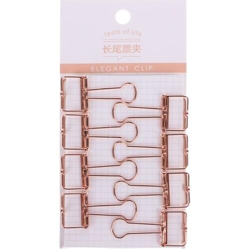Cute Metal Hollowed Out Design Binder Clip For Office School Paper Organization