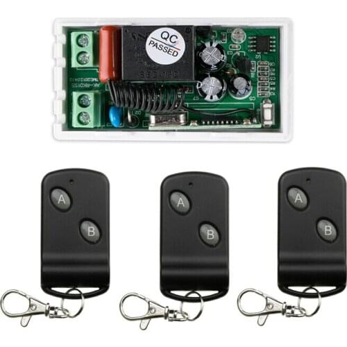 220 v 1 ch RF wireless remote control switch 1 receiver+3 transmitter easy attachment