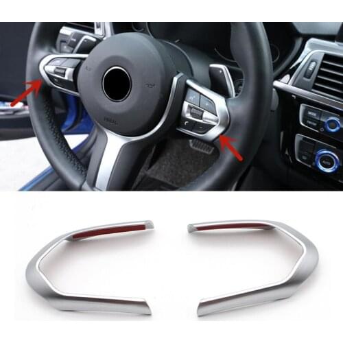Car Steering Wheel Sticker Cover Trim for BMW F20 F22 F30 F32 F10 F06 F15 F16 M-Sport Auto Interior Decoration Stickers