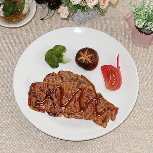 Simulation Food Model Children Pretend Play Toy Hotel Furnishings Fake Meat Steak Pork Chop Kids Birthday Gift Artificial Foods