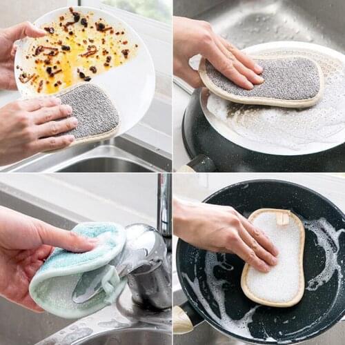 Kitchen Scrub Sponge Non-Scratch Soft Kitchen Cleaning Sponge Scrubbing Cleaner Sponge Wash Pot Sponges Gadgets