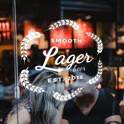 Beer Bar Sticker Lager Beer Smooth Vintage Funny Home Decor Sign Retro Bar Pub Poster Decal Vivyl